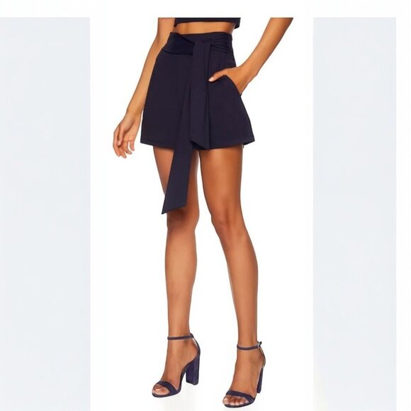 Susana Monaco+Revolve Shorts with Tie Sash Midnight Size S NWT - Picture 1 of 3